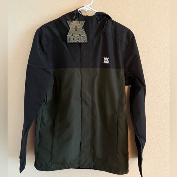 DIXXON NWT Black & Army Green Form & Function Windbreaker Jacket size Large - Picture 1 of 6